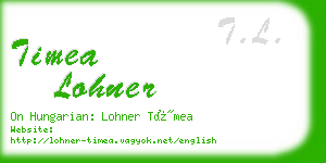 timea lohner business card